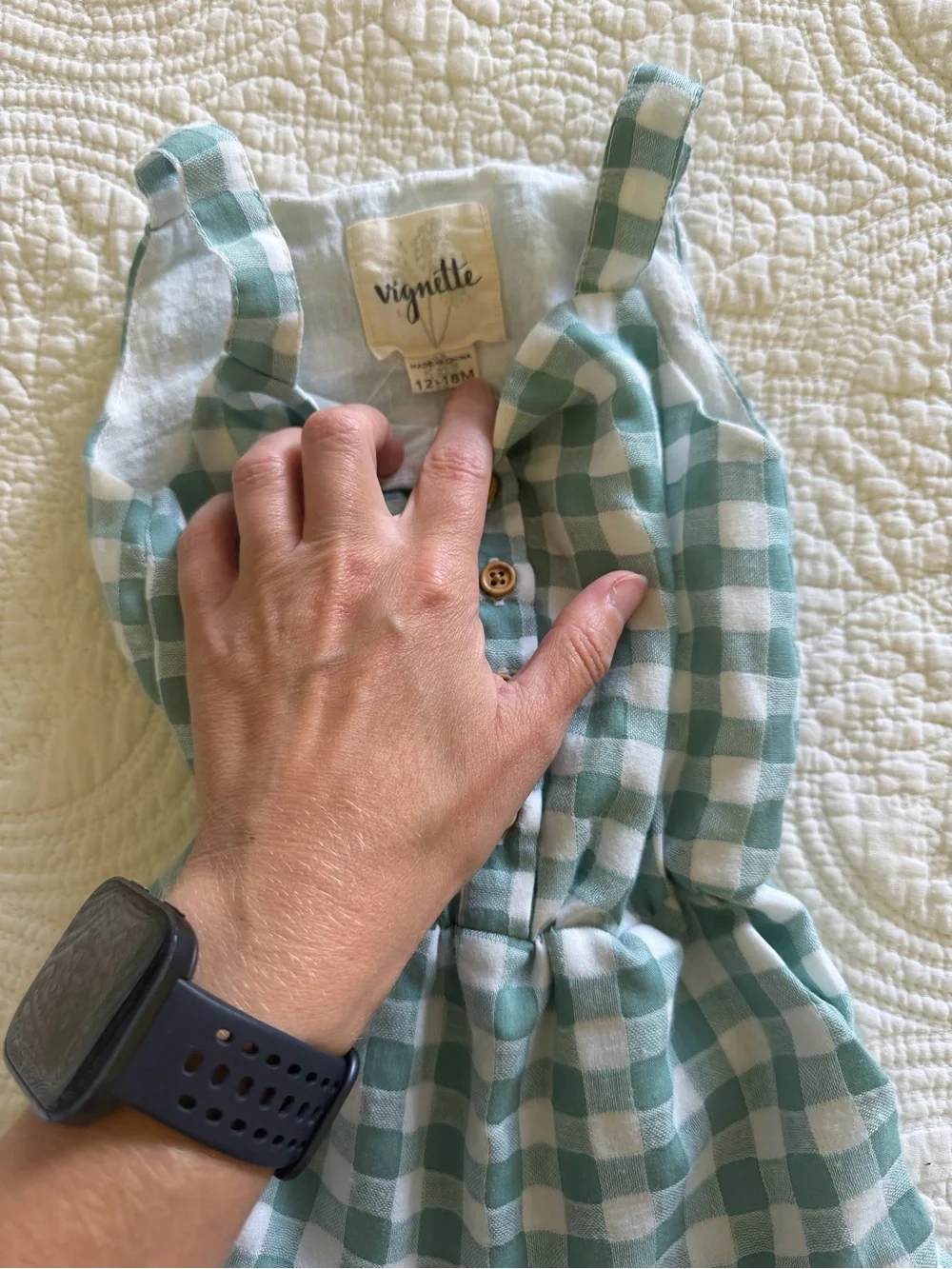 Baby Girls Mixed Summer Clothing Lot - Green, Mint, Black Floral, Gingham